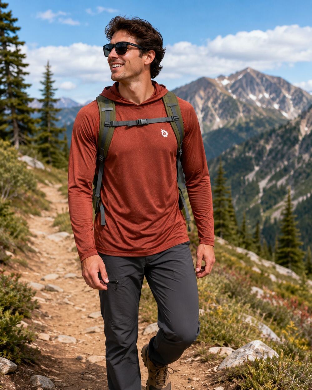 BALEAF 2XL Rust Lightweight Performance Hoodie Hiking Fishing Outdoor